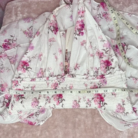 LoveShackFancy Deanna Halter Dress Warm Pink Cloud XL - Picture 5 of 7